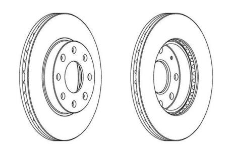 Гальмівний диск передній Daewoo Kalos, Nexia / Chevrolet Aveo, Spark / Opel Astra / Saab Jurid 563019JC