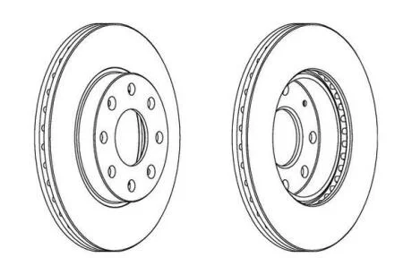 Гальмівний диск передній Daewoo Kalos, Nexia / Chevrolet Aveo, Spark / Opel Astra / Saab Jurid 563019JC