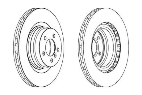 Гальмівний диск передній Land Rover Range Rover III (2005->) Jurid 563022JC-1