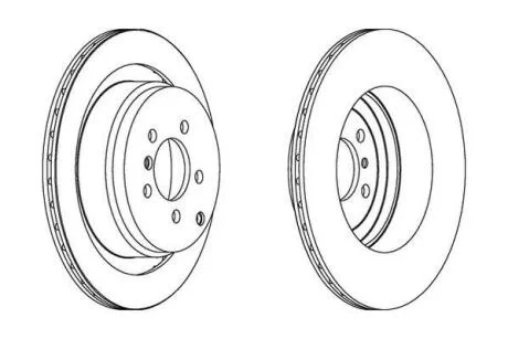 Гальмівний диск задній Land Rover Range Rover Jurid 563023JC-1
