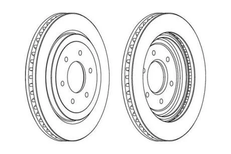 Гальмівний диск передній Nissan NP300, Pathfinder III (2005->) Jurid 563024JC-1