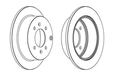 Гальмівний диск задній Hyundai Matrix, Sonata IV / KIA Magentis I Jurid 563042JC