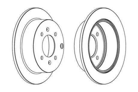 Гальмівний диск задній Hyundai Matrix, Sonata IV / KIA Magentis I Jurid 563042JC