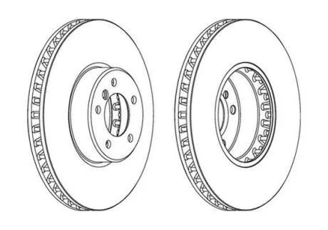 Гальмівний диск передній BMW 5-Series, 6-Series Jurid 563045JC-1