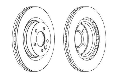 Гальмівний диск передній Land Rover Discovery, Range Rover Sport Jurid 563046JC-1