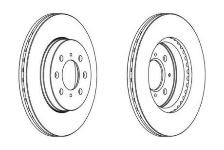 Гальмівний диск передній Honda City, Civic, Domani, Jazz Jurid 563065JC