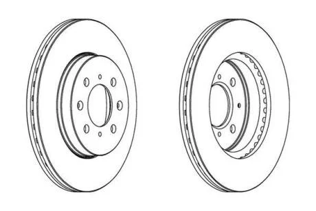 Гальмівний диск передній Honda City, Civic, Domani, Jazz Jurid 563065JC
