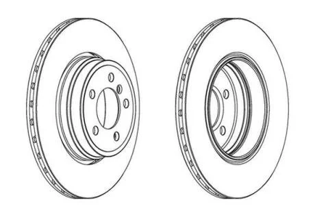 Гальмівний диск задній BMW 7 (E65, E66, E67) Jurid 563066JC-1