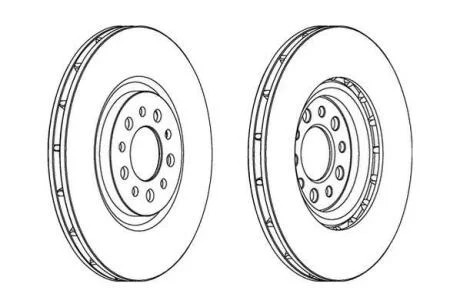 Гальмівний диск передній Alfa Romeo 159, Brera, Jiulietta, Spider / Jeep Cherokee Jurid 563067JC-1