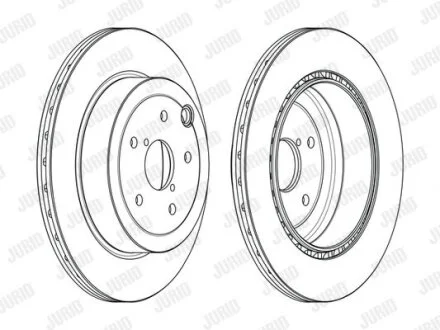 Гальмівний диск задній Subaru Impreza, WRX Jurid 563108JC