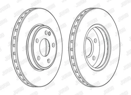 Гальмівний диск передній Mercedes A-Class (W176), B-Class (W246, W242), CLA (X117, C117), GLA (X156) Jurid 563114JC