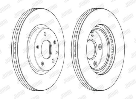 Гальмівний диск передній Mazda 6, CX-5 Jurid 563117JC