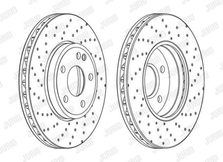 Гальмівний диск передній AMG Mercedes A-Class (W176), B-Class (W246, W242), CLA (X117, C117), GLA (X Jurid 563118JC