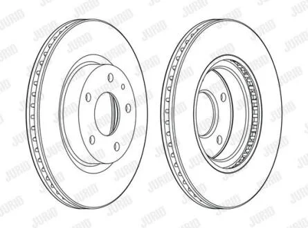 Тормозной диск передний (295x25 мм) Mazda 3 (BM/BN) CX-3 (DK) 13- Jurid 563119JC