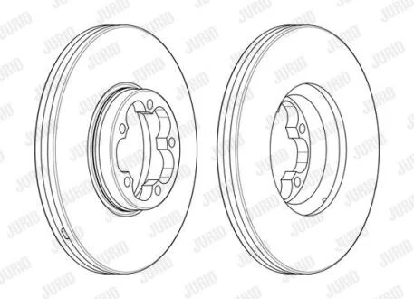 FORD Диск гальмівний передн.лаков.Transit 13- Jurid 563122J-1