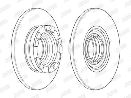 Гальмівний диск задній Ford Tourneo, Transit Jurid 563125J
