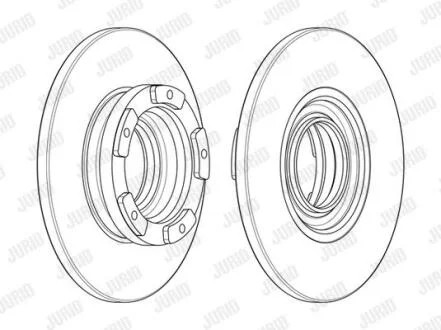 Гальмівний диск задній Ford Tourneo, Transit Jurid 563125J