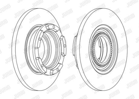 Гальмівний диск задній Ford Tourneo, Transit Jurid 563126J
