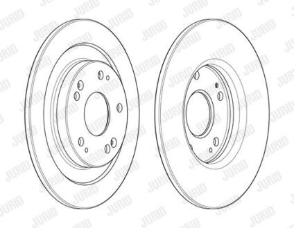 Гальмівний диск задній Honda Civic IX, VIII (2012-2016) Jurid 563128JC