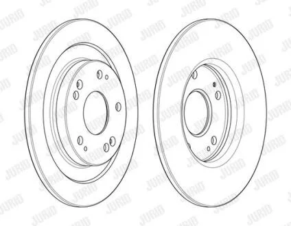 Гальмівний диск задній Honda Civic IX, VIII (2012-2016) Jurid 563128JC