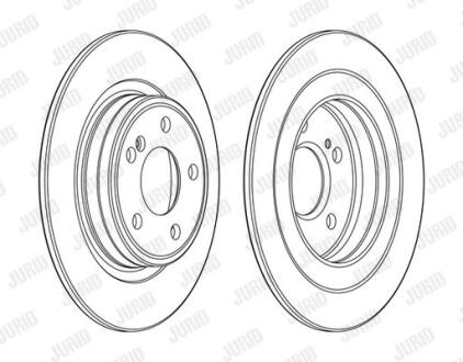 Гальмівний диск задній Mercedes A-Class (W176), B-Class (W246, W242), CLA (X117, C117), GLA (X156) Jurid 563140JC
