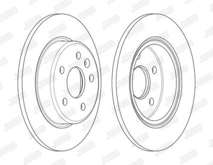 Гальмівний диск задній Opel Astra K 2015- Jurid 563143JC