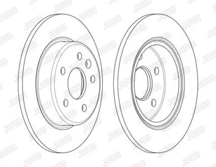 Гальмівний диск задній Opel Astra K 2015- Jurid 563143JC