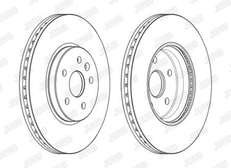 Гальмівний диск передній Opel Mokka / Chevrolet Trax Jurid 563145JC