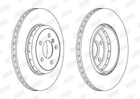 Гальмівний диск задній BMW 5-Series, 6-Series, 7-Series (2010->) Jurid 563149JVC-1