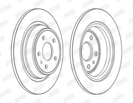 Гальмівний диск задній FORD Mondeo 2014- Jurid 563155JC