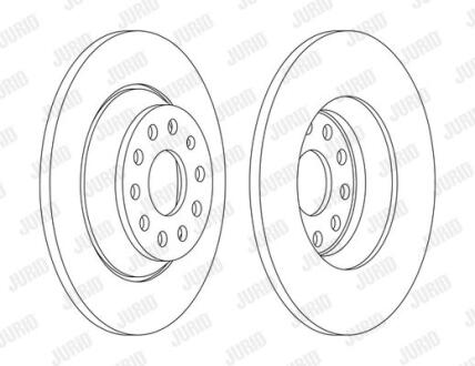 Гальмівний диск задній Audi Q3, TT / Seat Alhambra, Taracco / Skoda Kodiaq, Superb / VW Golf, Passat Jurid 563168JC