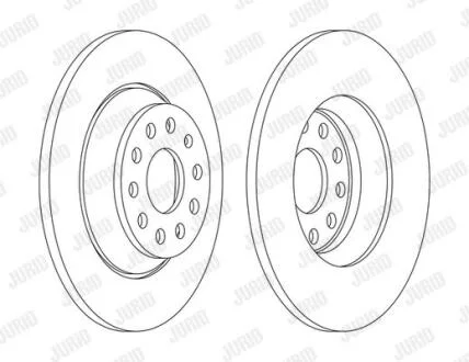 Гальмівний диск задній Audi Q3, TT / Seat Alhambra, Taracco / Skoda Kodiaq, Superb / VW Golf, Passat Jurid 563168JC