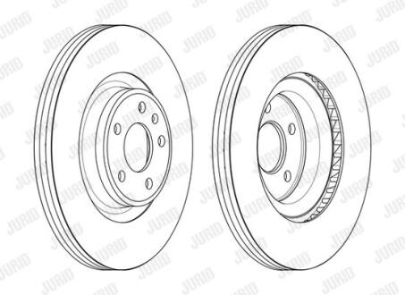Гальмівний диск передній Audi A4, A5, A6, A7, Q5 Jurid 563175JC-1