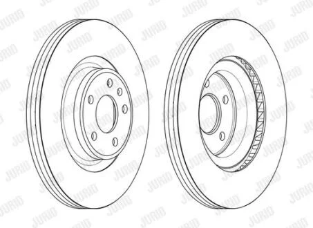 Гальмівний диск передній Audi A4, A5, A6, A7, Q5 Jurid 563175JC-1