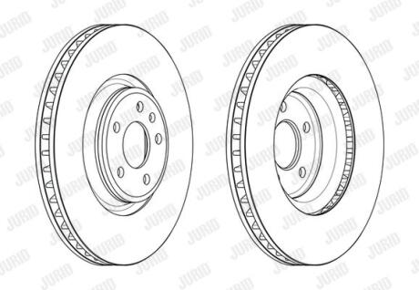 Гальмівний диск передній Audi A4, A5, A6, A8, Q5, Q7 / VW Touareg Jurid 563176JC-1