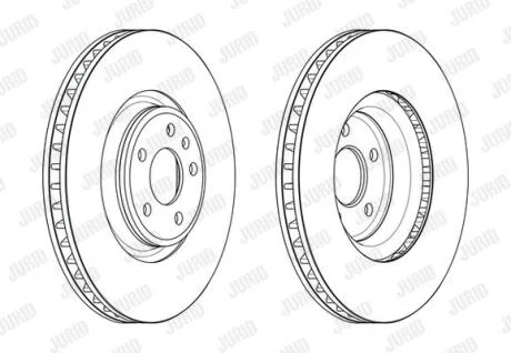 Гальмівний диск передній Audi A4, A5, A6, A8, Q5, Q7 / VW Touareg Jurid 563176JC-1