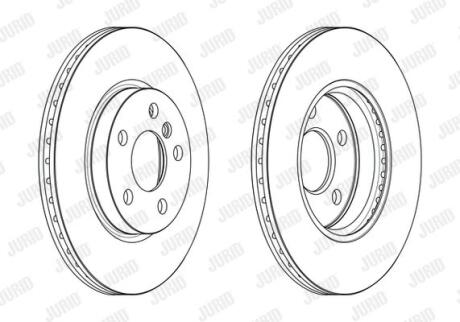 Гальмівний диск передній BMW 2, X1, X2 / Mini Countryman, Clubman Jurid 563191JC