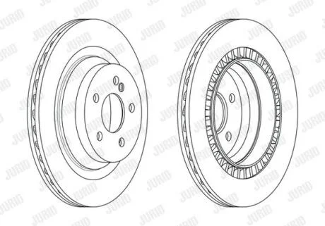 Гальмівний диск задній Mercedes CLS (C218, C219), E-Class (W211, W212, S212) Jurid 563198JC