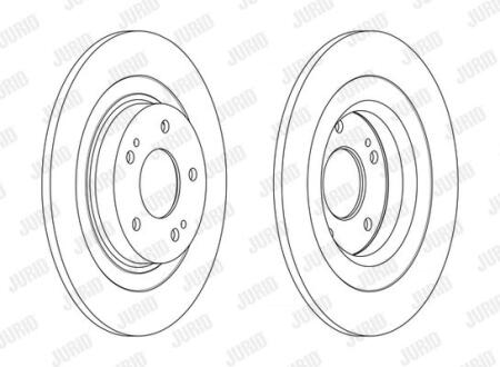 Гальмівний диск задній Peugeot 4008 / Citroen C4 Aircross / Mitsubishi ASX, Eclipse, Outlander III Jurid 563216JC