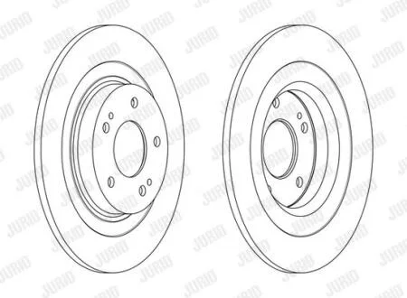 Гальмівний диск задній Peugeot 4008 / Citroen C4 Aircross / Mitsubishi ASX, Eclipse, Outlander III Jurid 563216JC