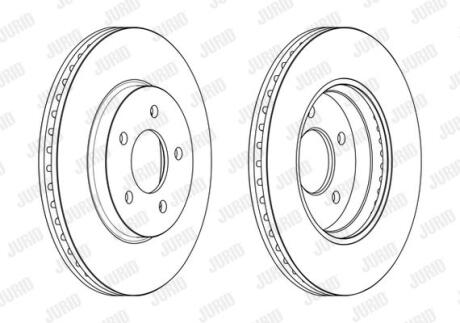 Гальмівний диск передній Mazda Tribute / Ford Maverick Jurid 563234JC