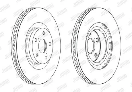 Гальмівний диск передній лівий Lexus GS Jurid 563236JC1