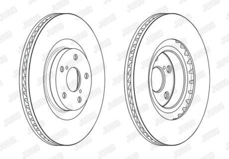Гальмівний диск передній правий Lexus GS Jurid 563237JC1