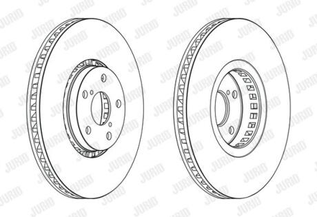 Гальмівний диск передній лівий Lexus GS,RC Jurid 563238JC-1