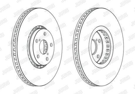 Гальмівний диск передній Lexus GS, RC Jurid 563239JC-1