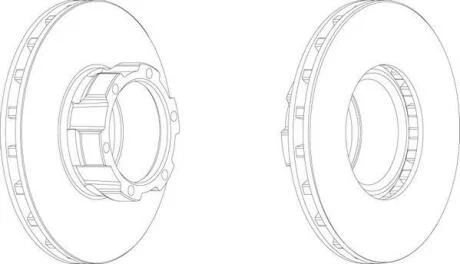 Гальмівний диск передній MERCEDES-BENZ Vario 1996- Jurid 567770J