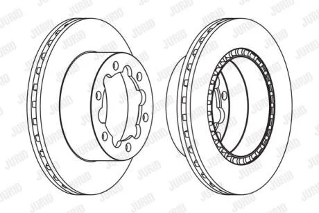 Гальмівний диск задній Mercedes Sprinter / VW Crafter (2006->) Jurid 569138J