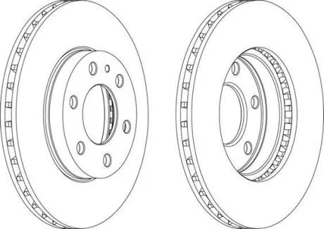 Гальмівний диск передній IVECO Dayli 2005 - Jurid 569165J