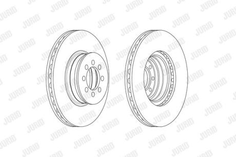 Гальмівний диск передній MERCEDES-BENZ Sprinter, Vario Jurid 569232J