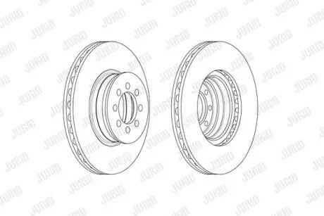 Гальмівний диск передній MERCEDES-BENZ Sprinter, Vario Jurid 569232J
